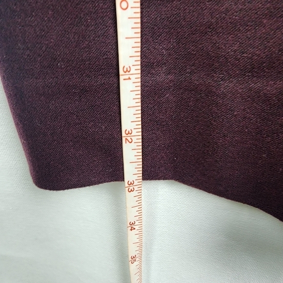 St John Silk Lined Wide Leg Maroon Dress Pants Size 6 Designer Office Formal - Picture 4 of 6